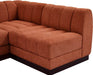 Meridian Furniture - Quinn 197" Cognac Chenille Fabric Upholstered 7pc. Sectional - 124Cognac-Sec7B - GreatFurnitureDeal