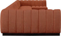 Meridian Furniture - Quinn 197" Cognac Chenille Fabric Upholstered 8pc. Sectional - 124Cognac-Sec8A - GreatFurnitureDeal
