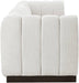 Meridian Furniture - Quinn 133" Cream Chenille Fabric Upholstered 4pc. Sofa - 124Cream-S133 - GreatFurnitureDeal