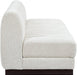 Meridian Furniture - Quinn 96" Cream Chenille Fabric Upholstered 3pc. Armless Sofa - 124Cream-S96 - GreatFurnitureDeal