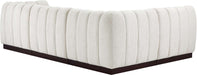 Meridian Furniture - Quinn 101" Cream Chenille Fabric Upholstered 4pc. Sectional - 124Cream-Sec4A - GreatFurnitureDeal