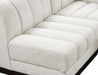 Meridian Furniture - Quinn 133" Cream Chenille Fabric Upholstered 5pc. Sectional - 124Cream-Sec5A - GreatFurnitureDeal