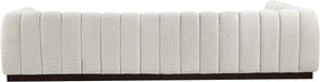 Meridian Furniture - Quinn 133" Cream Chenille Fabric Upholstered 5pc. Sectional - 124Cream-Sec5A - GreatFurnitureDeal
