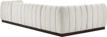 Meridian Furniture - Quinn 133" Cream Chenille Fabric Upholstered 5pc. Sectional - 124Cream-Sec5A - GreatFurnitureDeal