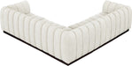 Meridian Furniture - Quinn 101" Cream Chenille Fabric Upholstered 5pc. Sectional - 124Cream-Sec5C - GreatFurnitureDeal