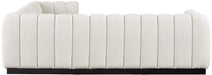 Meridian Furniture - Quinn 101" Cream Chenille Fabric Upholstered 5pc. Sectional - 124Cream-Sec5C - GreatFurnitureDeal