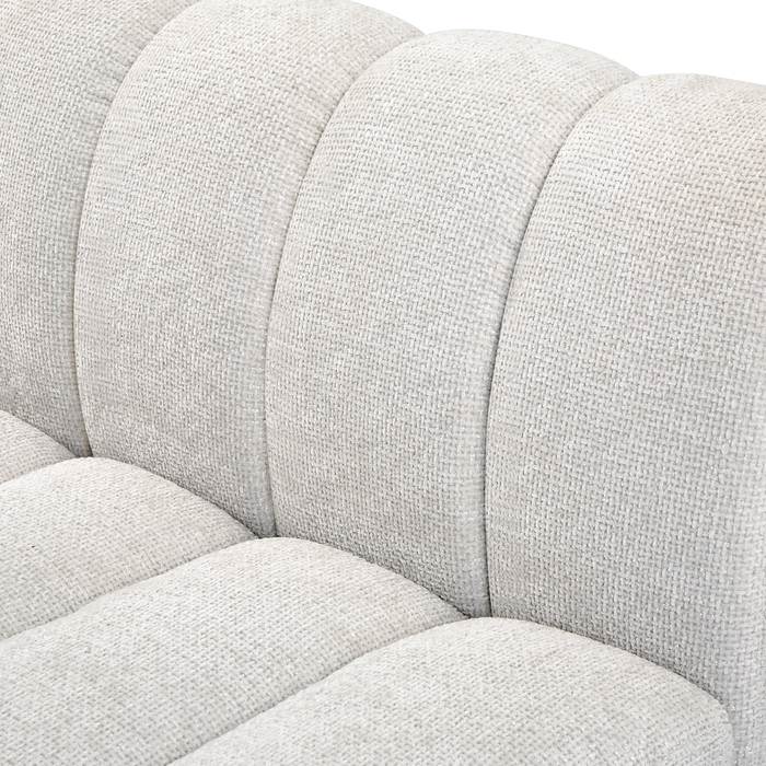 Meridian Furniture - Quinn 101" Cream Chenille Fabric Upholstered 5pc. Sectional - 124Cream-Sec5C - GreatFurnitureDeal