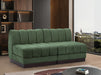 Meridian Furniture - Quinn 64" Green Chenille Fabric Upholstered 2pc. Armless Loveseat - 124Green-S64 - GreatFurnitureDeal