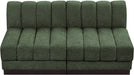 Meridian Furniture - Quinn 64" Green Chenille Fabric Upholstered 2pc. Armless Loveseat - 124Green-S64 - GreatFurnitureDeal