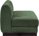 Meridian Furniture - Quinn 64" Green Chenille Fabric Upholstered 2pc. Armless Loveseat - 124Green-S64 - GreatFurnitureDeal