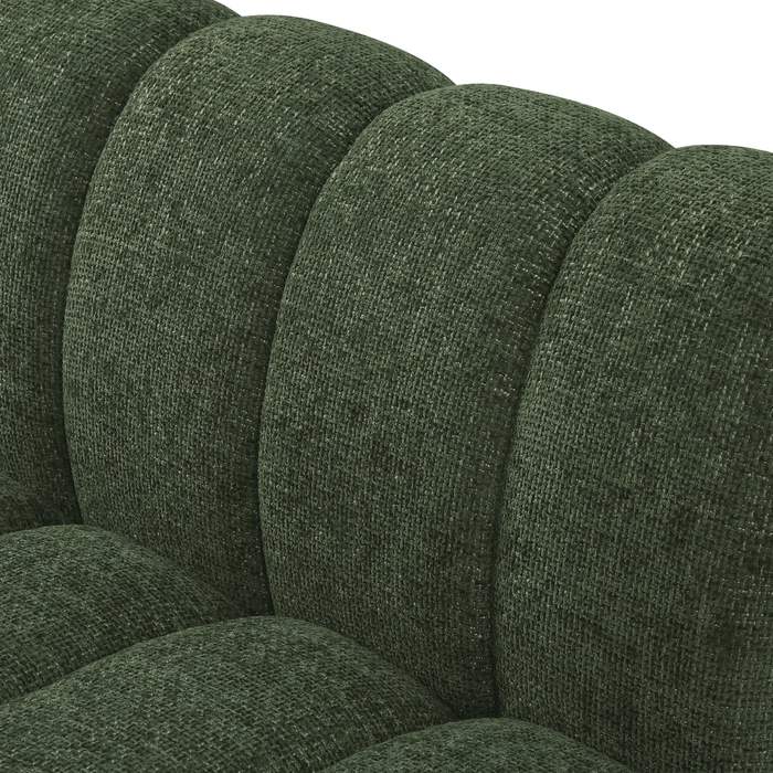 Meridian Furniture - Quinn 64" Green Chenille Fabric Upholstered 2pc. Armless Loveseat - 124Green-S64 - GreatFurnitureDeal