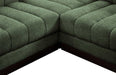 Meridian Furniture - Quinn 101" Green Chenille Fabric Upholstered 4pc. Sectional - 124Green-Sec4A - GreatFurnitureDeal