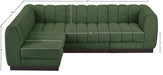 Meridian Furniture - Quinn 101" Green Chenille Fabric Upholstered 4pc. Sectional - 124Green-Sec4A - GreatFurnitureDeal