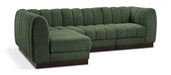 Meridian Furniture - Quinn 101" Green Chenille Fabric Upholstered 4pc. Sectional - 124Green-Sec4A - GreatFurnitureDeal