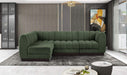 Meridian Furniture - Quinn 101" Green Chenille Fabric Upholstered 4pc. Sectional - 124Green-Sec4A - GreatFurnitureDeal