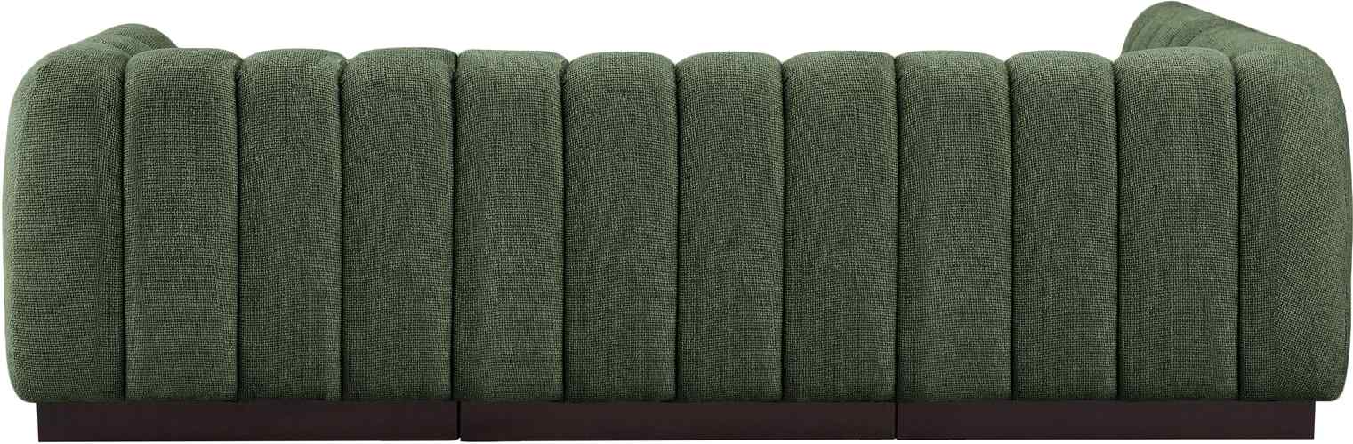 Meridian Furniture - Quinn 101" Green Chenille Fabric Upholstered 4pc. Sectional - 124Green-Sec4A - GreatFurnitureDeal