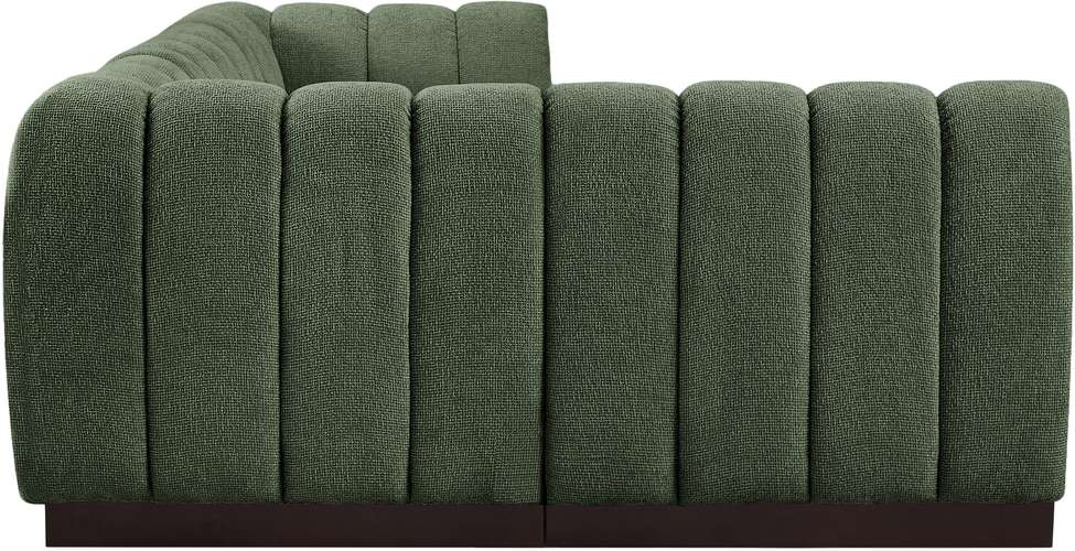 Meridian Furniture - Quinn 101" Green Chenille Fabric Upholstered 4pc. Sectional - 124Green-Sec4A - GreatFurnitureDeal