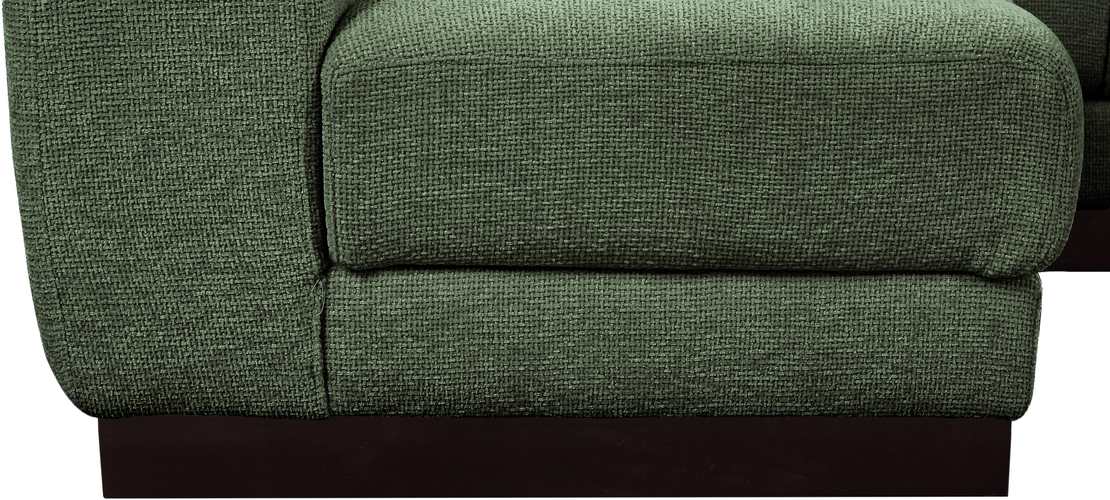 Meridian Furniture - Quinn 197" Green Chenille Fabric Upholstered 7pc. Sectional - 124Green-Sec7B - GreatFurnitureDeal