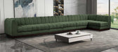 Meridian Furniture - Quinn 197" Green Chenille Fabric Upholstered 7pc. Sectional - 124Green-Sec7B - GreatFurnitureDeal