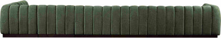Meridian Furniture - Quinn 197" Green Chenille Fabric Upholstered 7pc. Sectional - 124Green-Sec7B - GreatFurnitureDeal