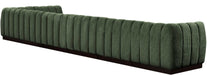 Meridian Furniture - Quinn 197" Green Chenille Fabric Upholstered 7pc. Sectional - 124Green-Sec7B - GreatFurnitureDeal