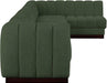 Meridian Furniture - Quinn 197" Green Chenille Fabric Upholstered 7pc. Sectional - 124Green-Sec7B - GreatFurnitureDeal