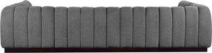 Meridian Furniture - Quinn 133" Grey Chenille Fabric Upholstered 6pc. Sectional - 124Grey-Sec6A - GreatFurnitureDeal