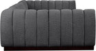 Meridian Furniture - Quinn 133" Grey Chenille Fabric Upholstered 6pc. Sectional - 124Grey-Sec6A - GreatFurnitureDeal