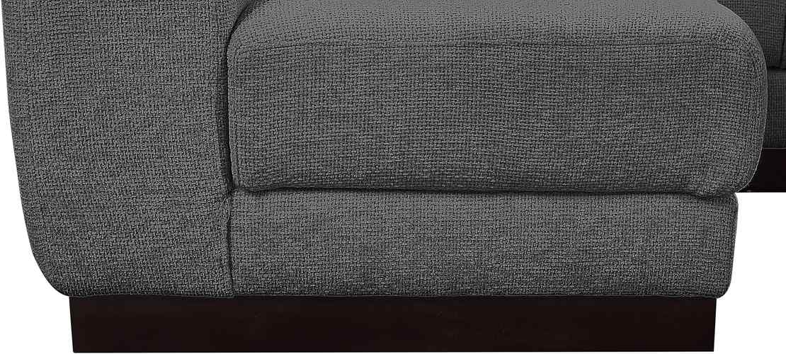 Meridian Furniture - Quinn 229" Grey Chenille Fabric Upholstered 9pc. Sectional - 124Grey-Sec9A - GreatFurnitureDeal