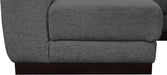 Meridian Furniture - Quinn 229" Grey Chenille Fabric Upholstered 9pc. Sectional - 124Grey-Sec9A - GreatFurnitureDeal