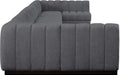 Meridian Furniture - Quinn 229" Grey Chenille Fabric Upholstered 9pc. Sectional - 124Grey-Sec9A - GreatFurnitureDeal