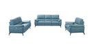 ESF Furniture - 2934 Loveseat w/ 2 Electric Recliner in Blue - 29342BLUE - GreatFurnitureDeal