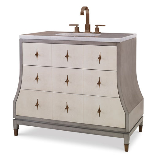 Ambella Home Collection - Tapered Sink Chest - Ash Grey / Linen - 12559-110-410
