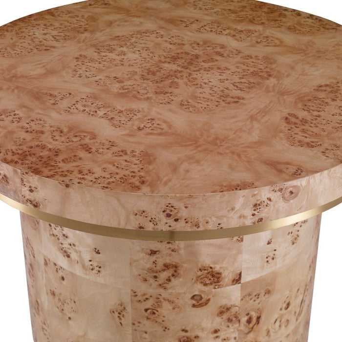 Ambella Home Collection - Burl Round End Table W/ Clear Coat - 12589-900-003