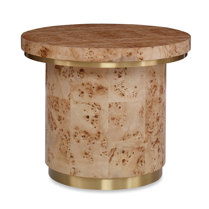 Ambella Home Collection - Burl Round End Table W/ Clear Coat - 12589-900-003 - GreatFurnitureDeal