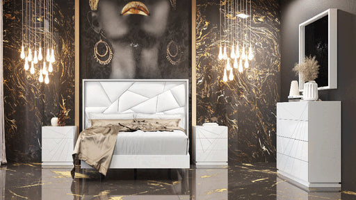 ESF Furniture - Avanty 3 Piece King Bedrrom Set in White - AVANTYKS-3SET - GreatFurnitureDeal