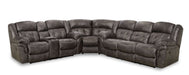 Motion Ease - Haven Power Reclining Console Sectional in Charcoal - 129-39 04 29-14 - GreatFurnitureDeal