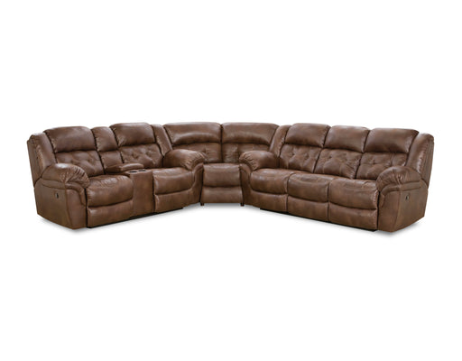 Motion Ease - Haven Power Reclining Console Sectional in Espresso - 129-39 04 29-21 - GreatFurnitureDeal