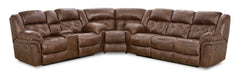 Motion Ease - Haven Reclining Console Sectional in Espresso - 129-22 04 30-21 - GreatFurnitureDeal