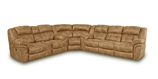Motion Ease - Haven Manual Reclining Console Sectional in Almond - 129-22 04 30-18 - GreatFurnitureDeal