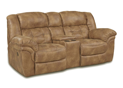 Motion Ease - Haven Manual Reclining Console Loveseat in Almond - 129-22-18 - GreatFurnitureDeal