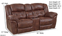 Motion Ease - Haven Reclining Console Loveseat in Espresso - 129-22-21 - GreatFurnitureDeal