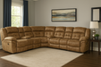 Motion Ease - Haven Manual Reclining Console Sectional in Almond - 129-29 04 39-18 - GreatFurnitureDeal