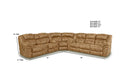 Motion Ease - Haven Manual Reclining Console Sectional in Almond - 129-29 04 39-18 - GreatFurnitureDeal