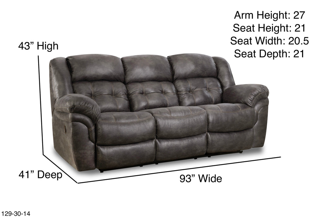 Motion Ease - Haven Double Reclining Sofa in Charcoal - 129-30-14 - GreatFurnitureDeal