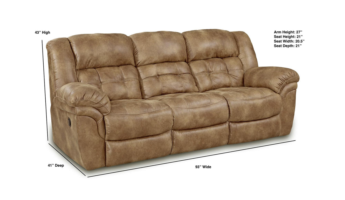Motion Ease - Haven Manual Double Reclining Sofa in Almond - 129-30-18 - GreatFurnitureDeal
