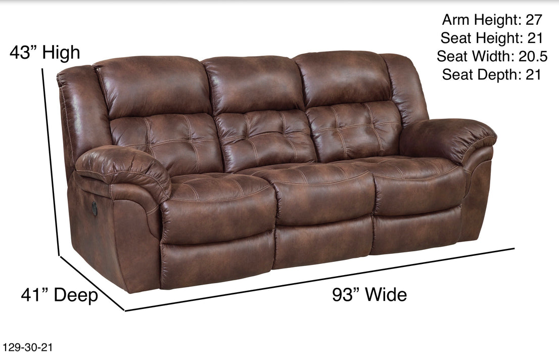 Motion Ease - Haven Double Reclining Sofa in Brown - 129-30-21 - GreatFurnitureDeal