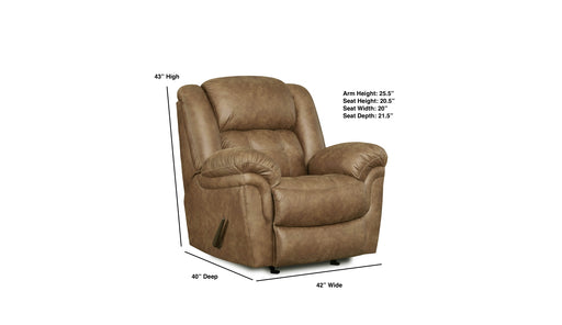 Motion Ease - Haven Manual Rocker Recliner in Almond - 129-91-18 - GreatFurnitureDeal