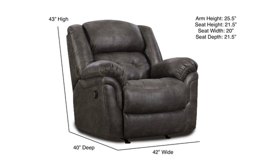 Motion Ease - Haven Power Rocker Recliner in Charcoal - 129-98-14 - GreatFurnitureDeal