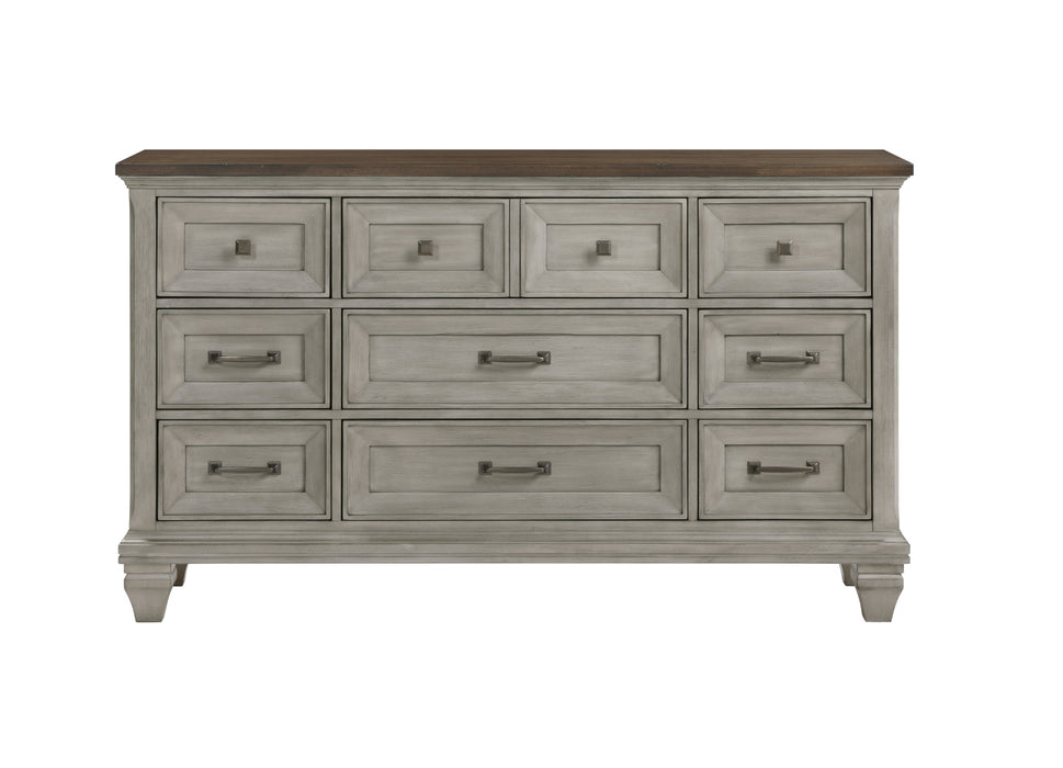Homelegance - Renton 5 Piece Queen Bedroom Set in Antique Grey and Brown - 1305-1*9